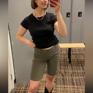 🌿Modern Army Green Athletic Bermuda Shorts by Chlorophylle